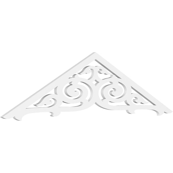 Ekena Millwork Pitch Athens Architectural Grade PVC Gable Pediment, 72"W x 18"H x 1"P (6/12) GPP072X018X100ATH - main